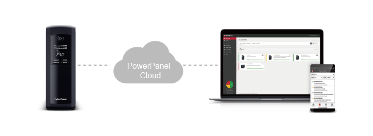 Cloud Solution for PowerPanel feature for TOWER UPS WITH LCD Display device