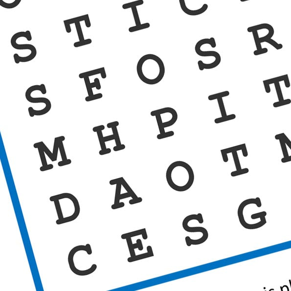 The Great British summer wordsearch